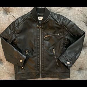 H&M faux Leather Jacket Toddler 2-3Y